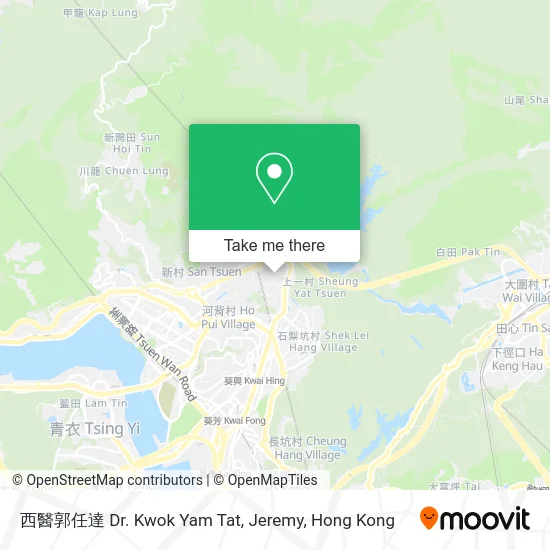 西醫郭任達 Dr. Kwok Yam Tat, Jeremy map