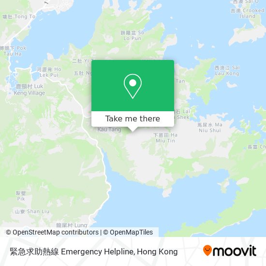 緊急求助熱線 Emergency Helpline map