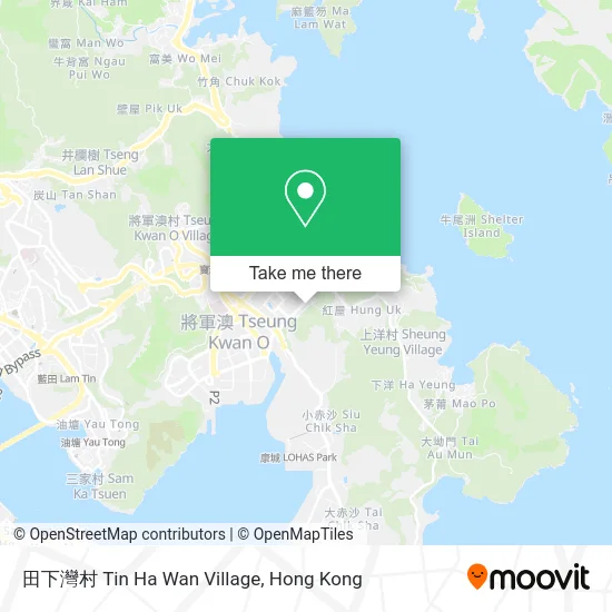 田下灣村 Tin Ha Wan Village map