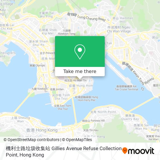 機利士路垃圾收集站 Gillies Avenue Refuse Collection Point map