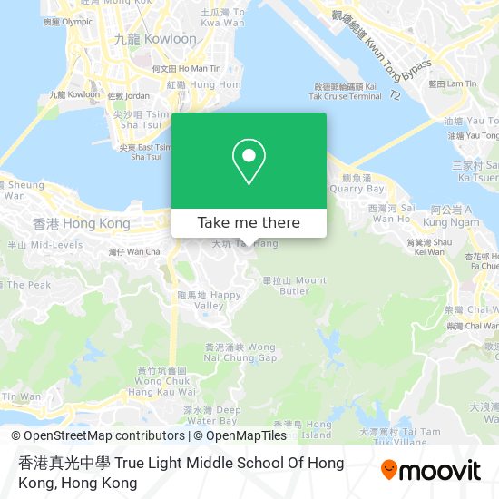 香港真光中學 True Light Middle School Of Hong Kong地圖