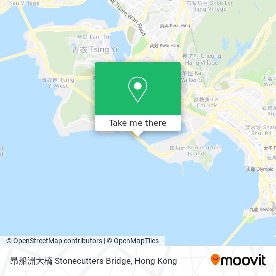 昂船洲大橋 Stonecutters Bridge map