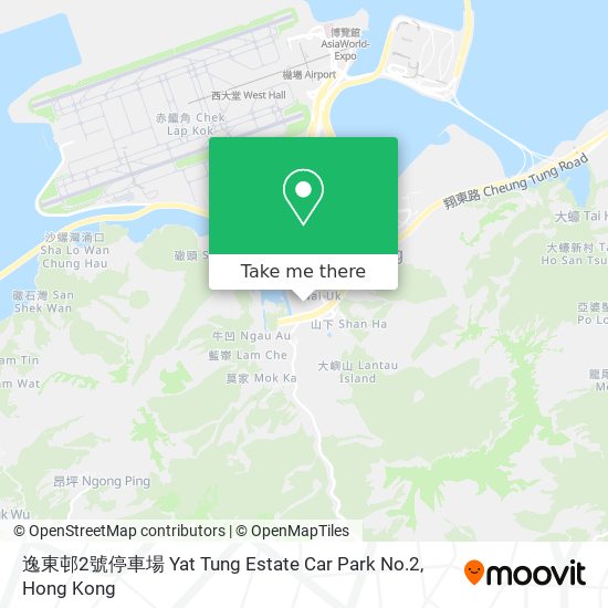 逸東邨2號停車場 Yat Tung Estate Car Park No.2 map