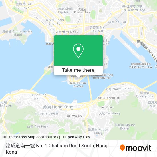 漆咸道南一號 No. 1 Chatham Road South map
