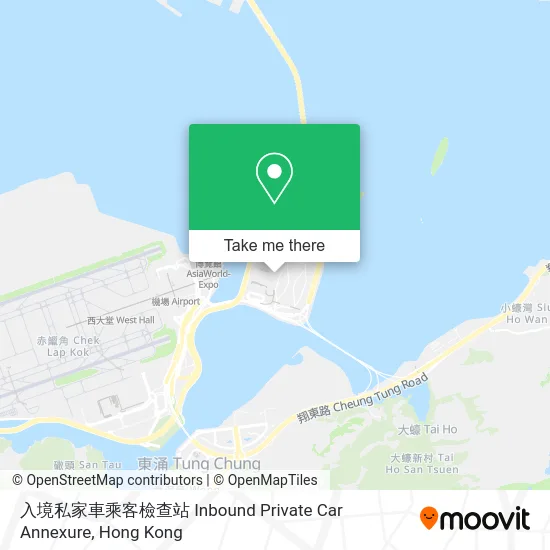 入境私家車乘客檢查站 Inbound Private Car Annexure map