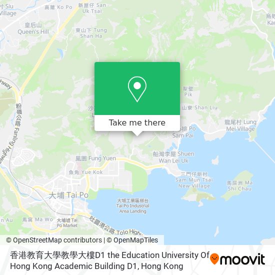 香港教育大學教學大樓D1 the Education University Of Hong Kong Academic Building D1 map
