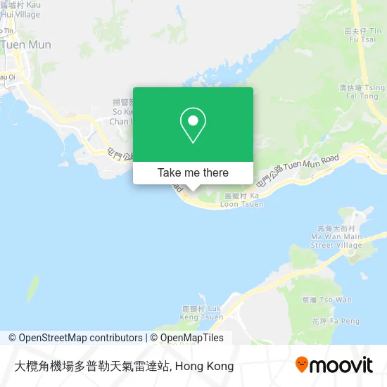 大欖角機場多普勒天氣雷達站地圖