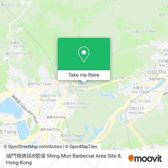城門燒烤區8號場 Shing Mun Barbecue Area Site 8地圖