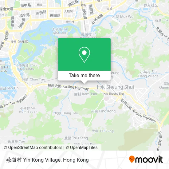 燕崗村 Yin Kong Village map