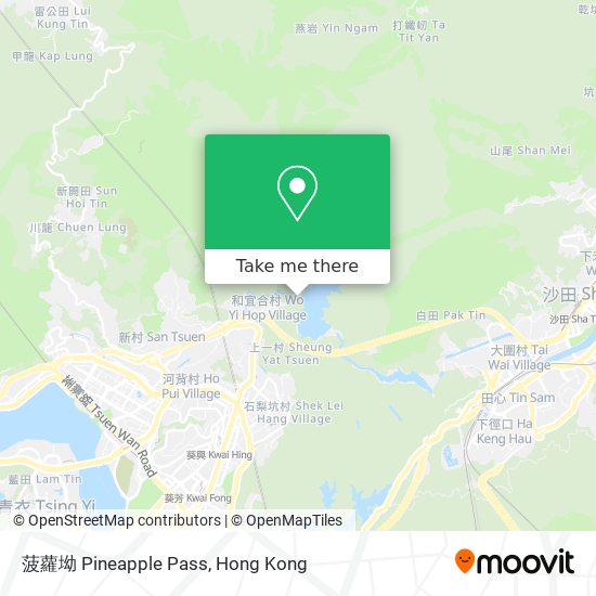 菠蘿坳 Pineapple Pass map