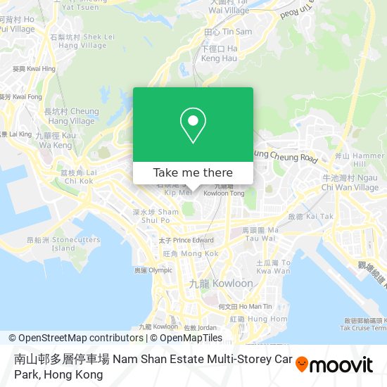 南山邨多層停車場 Nam Shan Estate Multi-Storey Car Park map