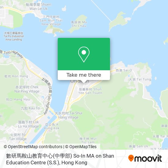 數研馬鞍山教育中心(中學部) So-In MA on Shan Education Centre (S.S.) map