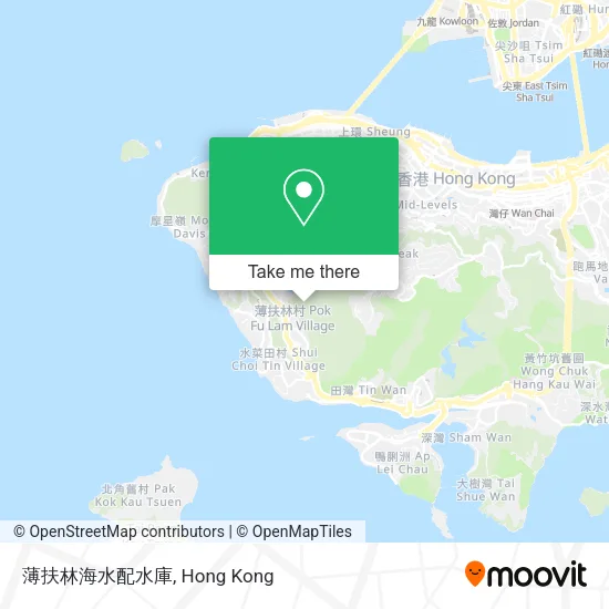 薄扶林海水配水庫 map