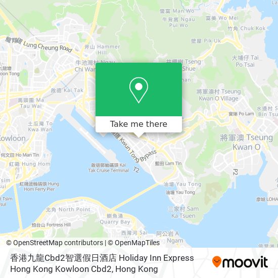 香港九龍Cbd2智選假日酒店 Holiday Inn Express Hong Kong Kowloon Cbd2地圖