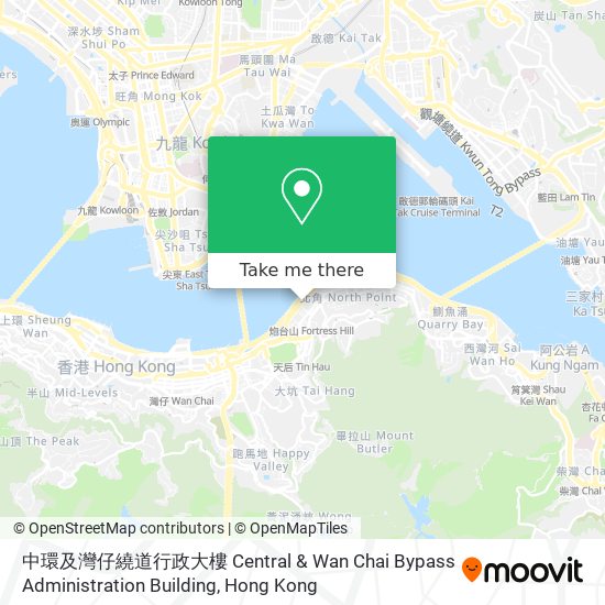 中環及灣仔繞道行政大樓 Central & Wan Chai Bypass Administration Building map