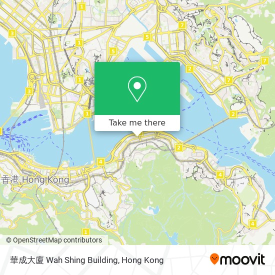 華成大廈 Wah Shing Building map