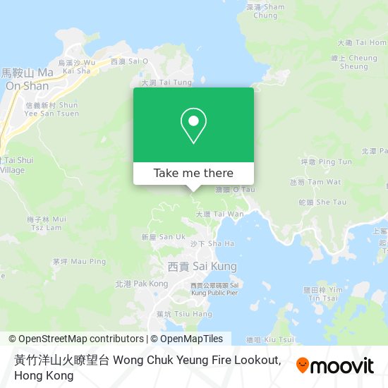 黃竹洋山火瞭望台 Wong Chuk Yeung Fire Lookout map