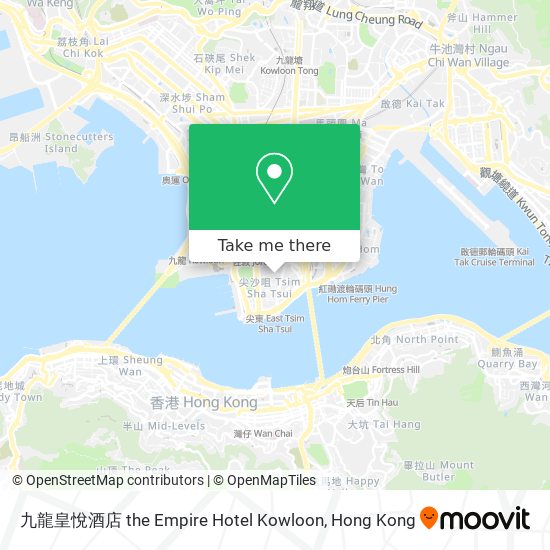 九龍皇悅酒店 the Empire Hotel Kowloon map