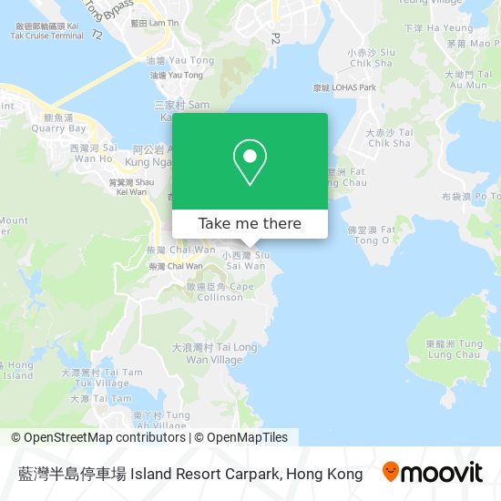 藍灣半島停車場 Island Resort Carpark map