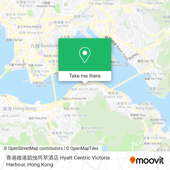 香港維港凱悅尚萃酒店 Hyatt Centric Victoria Harbour地圖