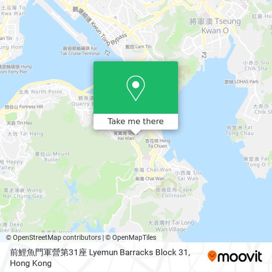 前鯉魚門軍營第31座 Lyemun Barracks Block 31 map