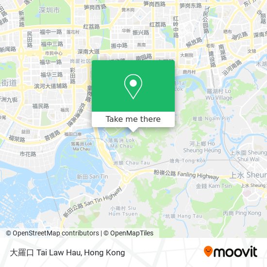 大羅口 Tai Law Hau map