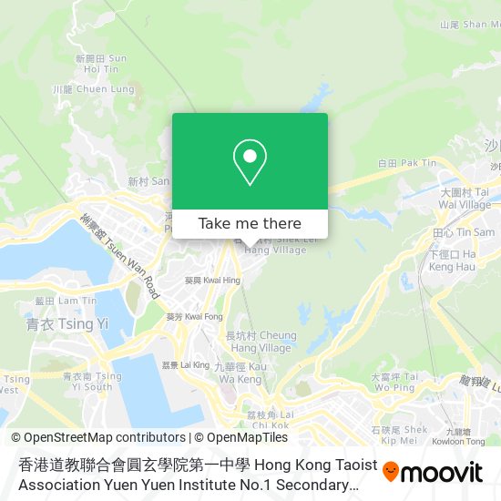 香港道教聯合會圓玄學院第一中學 Hong Kong Taoist Association Yuen Yuen Institute No.1 Secondary School map