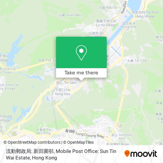 流動郵政局: 新田圍邨, Mobile Post Office: Sun Tin Wai Estate地圖