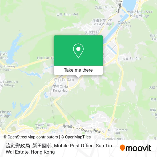 流動郵政局: 新田圍邨, Mobile Post Office: Sun Tin Wai Estate map