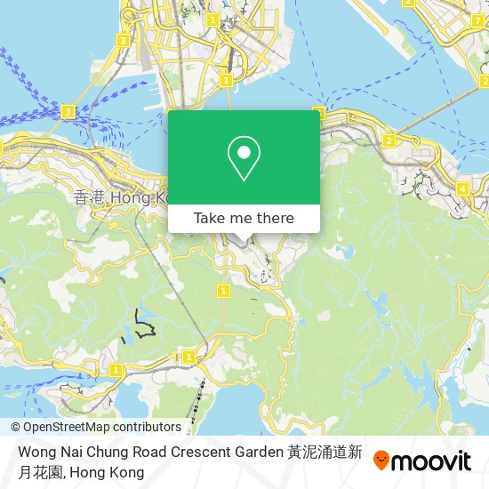 Wong Nai Chung Road Crescent Garden 黃泥涌道新月花園 map