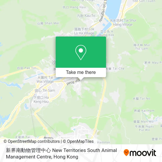 新界南動物管理中心 New Territories South Animal Management Centre地圖