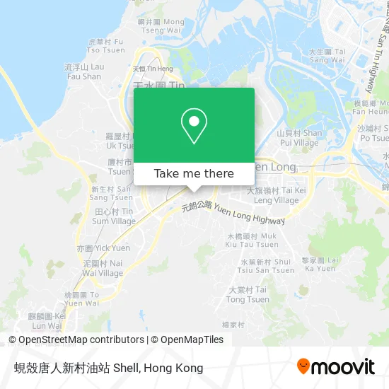 蜆殼唐人新村油站 Shell地圖