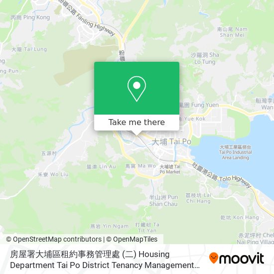 房屋署大埔區租約事務管理處 (二) Housing Department Tai Po District Tenancy Management Office (2) map