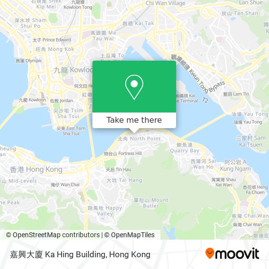 嘉興大廈 Ka Hing Building map