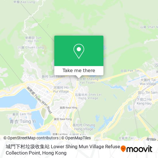 城門下村垃圾收集站 Lower Shing Mun Village Refuse Collection Point map