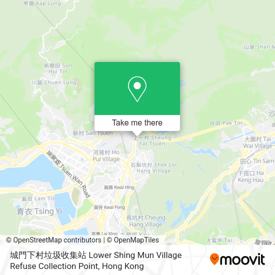 城門下村垃圾收集站 Lower Shing Mun Village Refuse Collection Point map