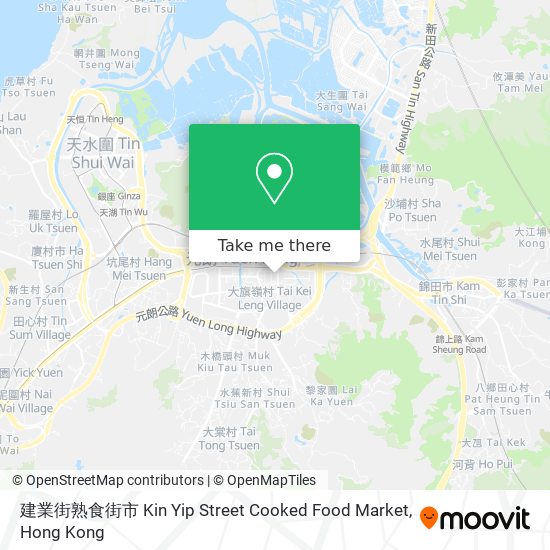 建業街熟食街市 Kin Yip Street Cooked Food Market map