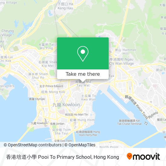 香港培道小學 Pooi To Primary School map