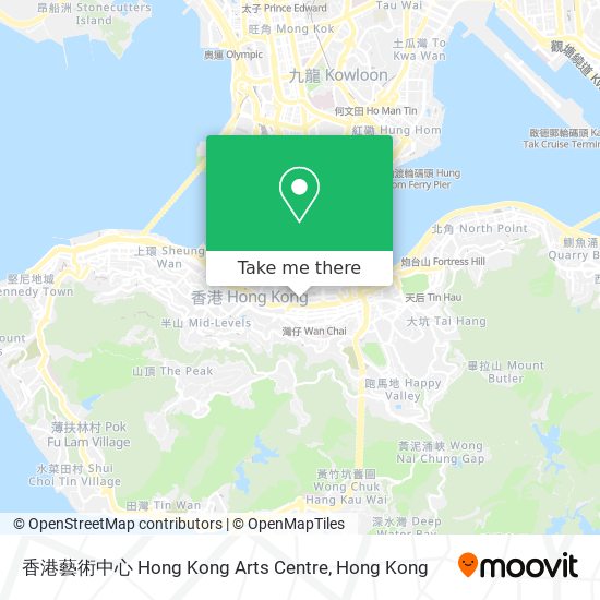 香港藝術中心 Hong Kong Arts Centre map