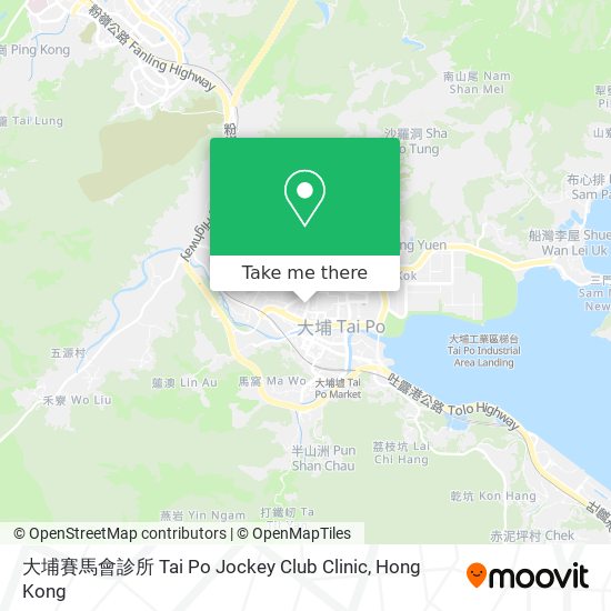 大埔賽馬會診所 Tai Po Jockey Club Clinic map