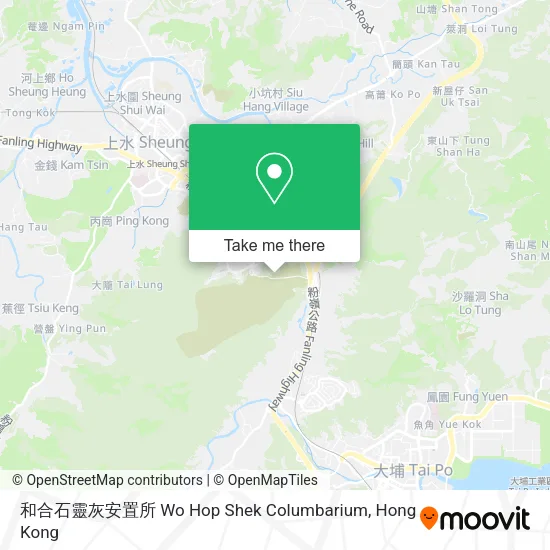 和合石靈灰安置所 Wo Hop Shek Columbarium map