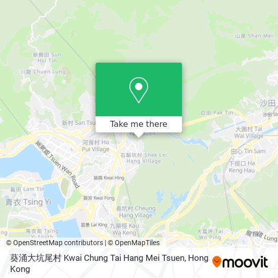 葵涌大坑尾村 Kwai Chung Tai Hang Mei Tsuen map