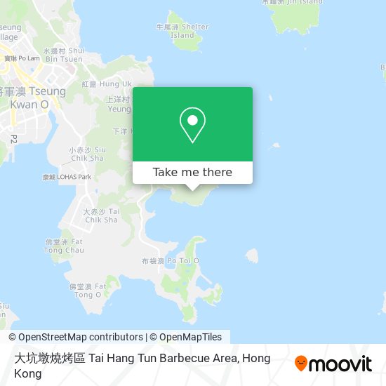 大坑墩燒烤區 Tai Hang Tun Barbecue Area map