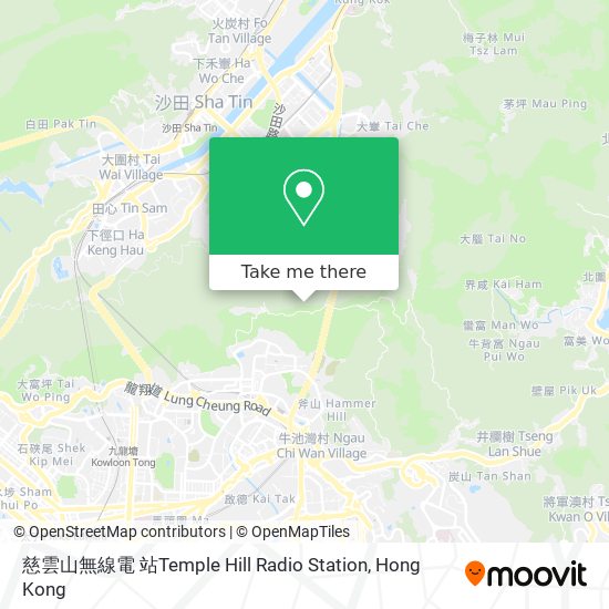 慈雲山無線電 站Temple Hill Radio Station map