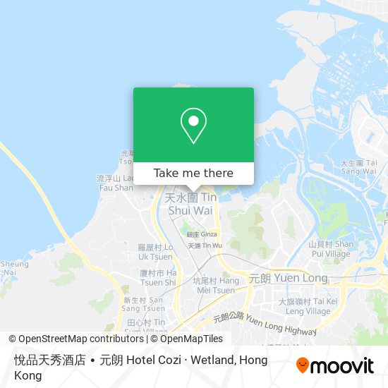 悅品天秀酒店 ∙ 元朗 Hotel Cozi ‧ Wetland map