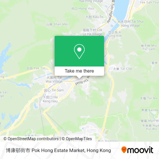 博康邨街市 Pok Hong Estate Market map