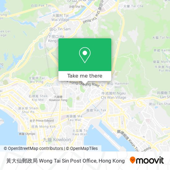 黃大仙郵政局 Wong Tai Sin Post Office map