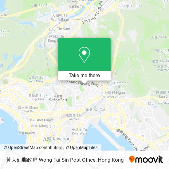 黃大仙郵政局 Wong Tai Sin Post Office map
