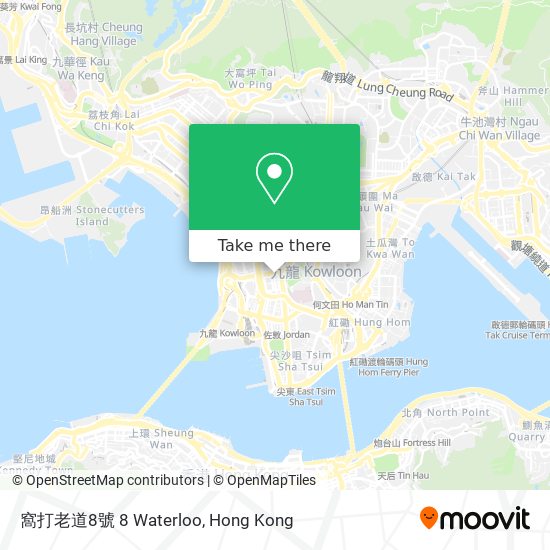 窩打老道8號 8 Waterloo map