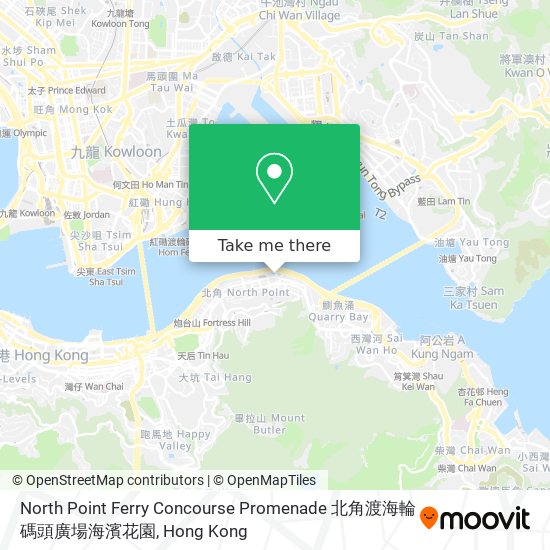 North Point Ferry Concourse Promenade 北角渡海輪碼頭廣場海濱花園 map